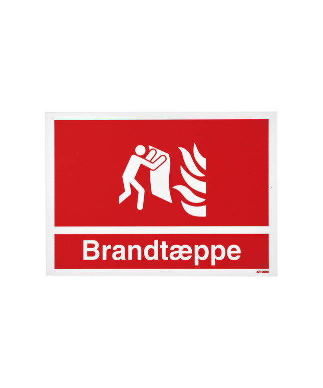 Skilt brandtæppe Efterlysende Str. 105x148 mm