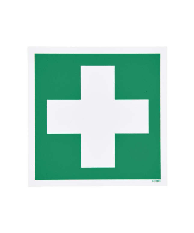 Skilt - Førstehjælp plast 148x148 mm