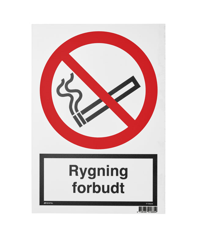 Skilt - Rygning forbudt A4
