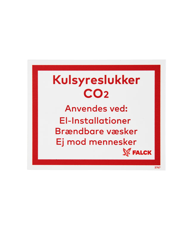 Skilt Kulsyresne anvendes