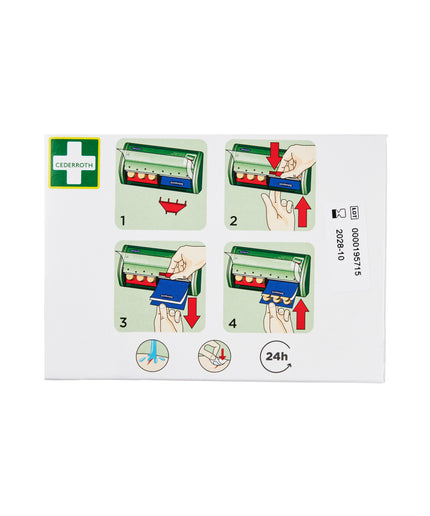 Detektorplaster blåt plast - Refill 6 x 35 stk.