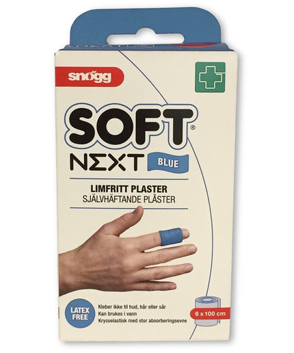 Soft plaster Blå 6 cm x 2 meter - Passer ikke til plasterautomaten ovenfor