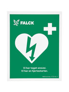Henvisningsskilte og Hjertestarterskilte