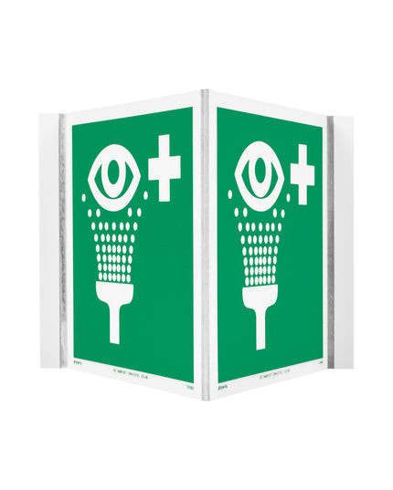 Skilt, vinkel - Øjenskyl 200x200 mm