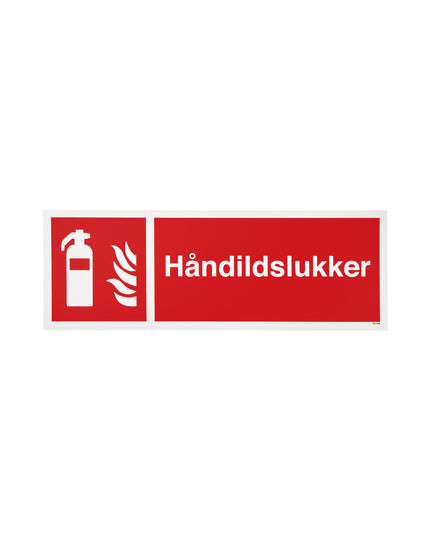 Skilt håndildslukker mat 148x420 mm