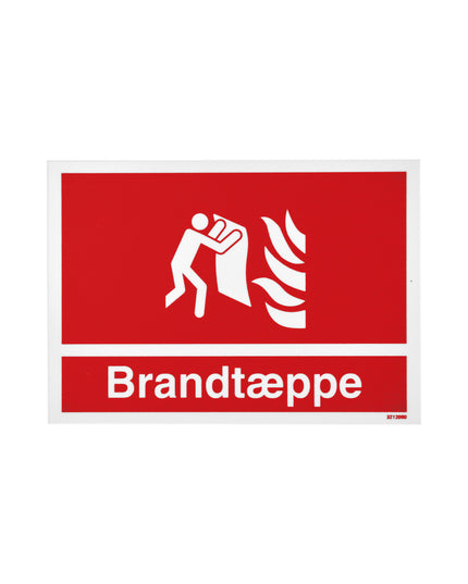 Skilt brandtæppe Efterlysende Str. 105x148 mm