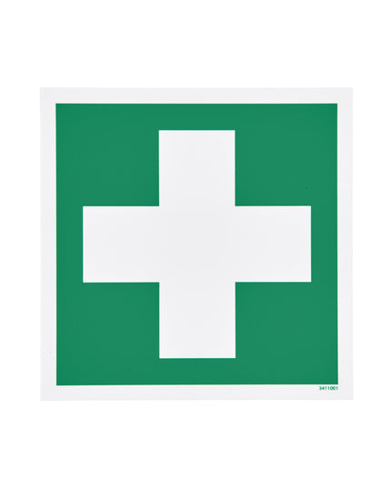 Skilt - Førstehjælp plast 148x148 mm
