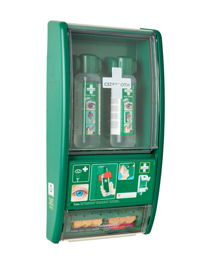 Øjenskyllestation m. plasterautomat