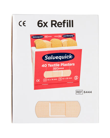 Plaster tekstil  - Refill 6 x 40 stk.