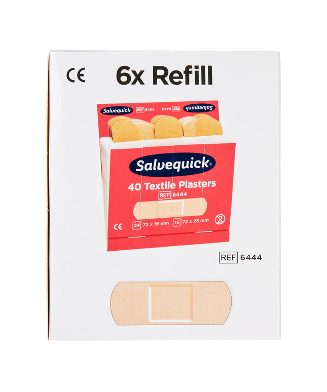 Plaster tekstil  - Refill 6 x 40 stk.