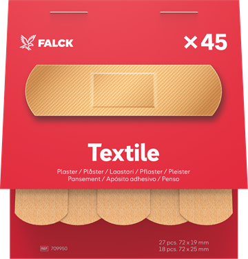 Plaster tekstil  - Refill 6 x 45 stk. i to størrelser.